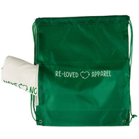 Skippy rPET Drawstring Backpack with Pocket - Medium