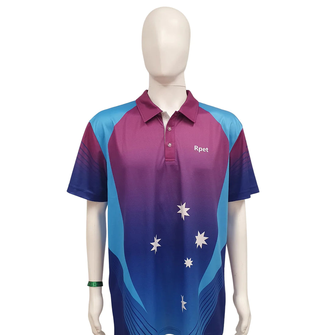 Sublimated rPET Short Sleeve Polo Shirt