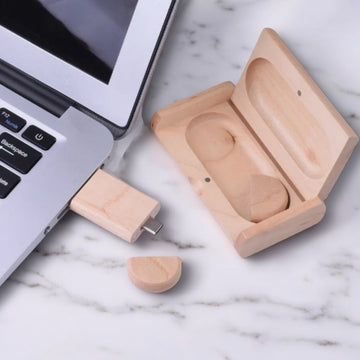 Bengero Wooden Dual 4GB USB / 2USB / BWDU4