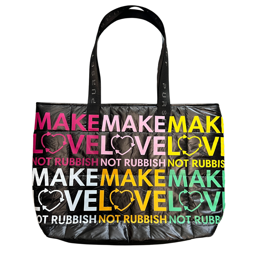 "Make Love" Kanye Sustainable Puffer Bag