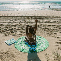 Rounded Sand Free rPET Towel